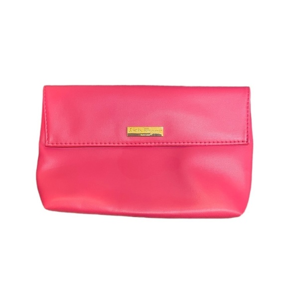 Salvatore Ferragamo LEATHER VANITY CASE Pink Travel Cosmetic Bag - Picture 3 of 11